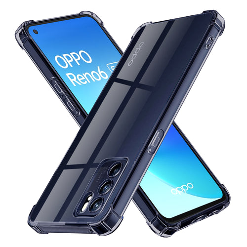 Husa pentru OPPO Reno6 5G, Techsuit Shockproof Clear Silicone, fumuriu