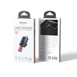 Cititor de carduri Yesido Card Reader (GS37), Type-C, High-speed, Aluminum Alloy, Support 1TB, Plug and Play, TF Card, negru