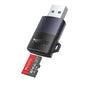Cititor de carduri Yesido Card Reader (GS36), USB, High-speed, Aluminum Alloy, Support 1TB, Plug and Play, TF Card, negru