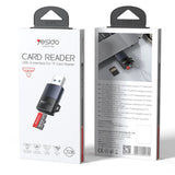 Cititor de carduri Yesido Card Reader (GS36), USB, High-speed, Aluminum Alloy, Support 1TB, Plug and Play, TF Card, negru