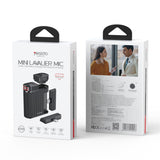 Microfon Yesido Lavalier Microphone 2in1 (KR19), Magnetic Button, CD-Quality Audio, 360° Omnidirectional, 600mAh, 2.4GHz, negru