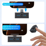 Microfon Yesido Lavalier Microphone 2in1 (KR19), Magnetic Button, CD-Quality Audio, 360° Omnidirectional, 600mAh, 2.4GHz, negru