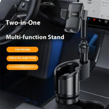 Suport auto Yesido Suport auto 2in1 (C273), Pahar Depozitare si Telefon Suport, Flexibil Viewing Angles, pentru 4.7 to 7.2inches Telefoane, negru