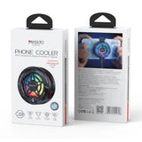 Cooler telefon Yesido Phone Cooler (C226), Semiconductor, Magnetic, Universal, Fast Cooling, cu RGB, Afisaj digital, gri