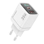 Incarcator retea Techsuit LEDChargX (CH3), Type-C, USB, GaN Technology, Incarcare rapida, Afisaj LED, PD35W, alb