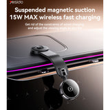 Suport auto Yesido cu Incarcare Wireless (C316), pentru Bord, N52 Magnets, Flexibil, Inteligent Power Control, 15W, negru