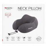Yesido Neck Pillow (MG17), Knitted Fabric, Memory Foam Pillow Core, Ergonomic Design, Gri