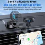 Suport auto Yesido cu Wireless Charging (C311), pentru Dash, Semiconductor, Powerful Cooling, 2x Ambient Lights, 15W, negru