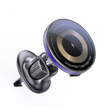 Suport auto Yesido cu Incarcare Wireless (C308), pentru Grila ventilatie, Flowing Lumina, Multi Pliabil Clema Brat, Type-C, 15W, negru