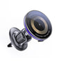 Suport auto Yesido cu Incarcare Wireless (C308), pentru Grila ventilatie, Flowing Lumina, Multi Pliabil Clema Brat, Type-C, 15W, negru