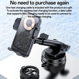 Suport auto Yesido cu Incarcare Wireless (C307), pentru Dasboard, Electric Lock, Transparent Design, Inteligent Chip, 15W, negru
