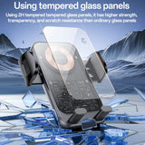 Suport auto Yesido cu Incarcare Wireless (C307), pentru Dasboard, Electric Lock, Transparent Design, Inteligent Chip, 15W, negru