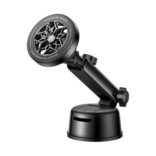 Suport auto Yesido (C266), Magnetic N52, pentru Bord, 360 Baza, Telescopic Clema Brat, Unique Design, 4.7-7.2 inch, negru