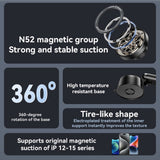Suport auto Yesido (C266), Magnetic N52, pentru Bord, 360 Baza, Telescopic Clema Brat, Unique Design, 4.7-7.2 inch, negru
