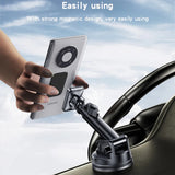 Suport auto Yesido Suport auto (C263), Magnetic, pentru Bord/Parbriz, 360A°, Telescopic Clema Brat, Universal, negru