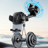 Suport auto Yesido Suport auto (C261), pentru Bord/Parbriz, 360A°, Anti-slip, Transparent Panel, Telescopic Brat, Auto Clip, negru