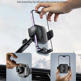 Suport auto Yesido Suport auto (C261), pentru Bord/Parbriz, 360A°, Anti-slip, Transparent Panel, Telescopic Brat, Auto Clip, negru