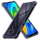 Husa pentru Xiaomi Redmi Note 9, Techsuit Shockproof Clear Silicone, fumuriu