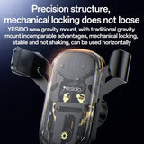 Suport auto Yesido Suport auto (C247), pentru Grila ventilatie, Mechanical Tight Lock, 360°, Transversal Gravity Mount, 4.7-7.2inch Phone, negru