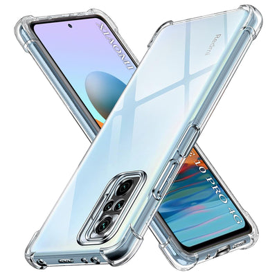 Husa pentru Xiaomi Redmi Note 10 Pro, Techsuit Shockproof Clear Silicone, transparenta