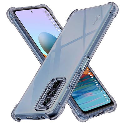 Husa pentru Xiaomi Redmi Note 10 Pro, Techsuit Shockproof Clear Silicone, fumuriu