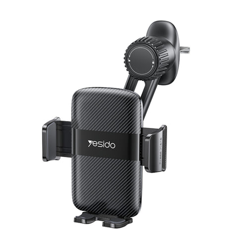 Suport auto Yesido Suport auto (C242), pentru Grila ventilatie, cu Auto Extending Clip by Switch Button, Telescopic Brat, negru