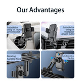Suport auto Yesido Suport auto (C242), pentru Grila ventilatie, cu Auto Extending Clip by Switch Button, Telescopic Brat, negru