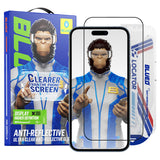 Folie de protectie pentru iPhone 15, Blueo Anti-Reflective HD Glass cu Applicator Pro