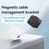 Yesido (4 pack) Organizator cabluri (C216WH), magnetic Clips, Strong Adhesive, Mini Design, Alb