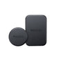 Suport auto Yesido (2 pack) Metal Placa (C207), Round + Rectangle Shapes, Leather Pattern, Universal, negru