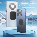 Suport auto Yesido (2 pack) Metal Placa (C207), Round + Rectangle Shapes, Leather Pattern, Universal, negru