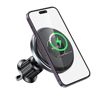 Suport auto Yesido cu Wireless Charging (C190), pentru Parbriz, 360°, Intelligent Identification, 15W, negru