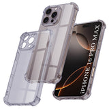Husa pentru iPhone 16 Pro Max, Techsuit Shockproof Clear Silicone, fumuriu