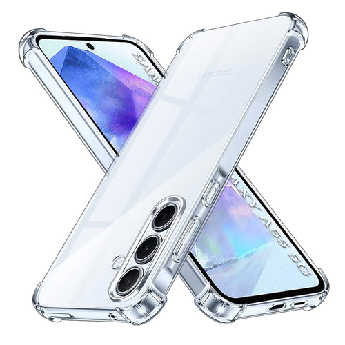 Husa pentru Samsung Galaxy A55 5G, Techsuit Shockproof Clear Silicone, transparenta
