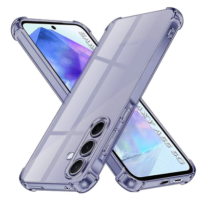 Husa pentru Samsung Galaxy A55 5G, Techsuit Shockproof Clear Silicone, fumuriu