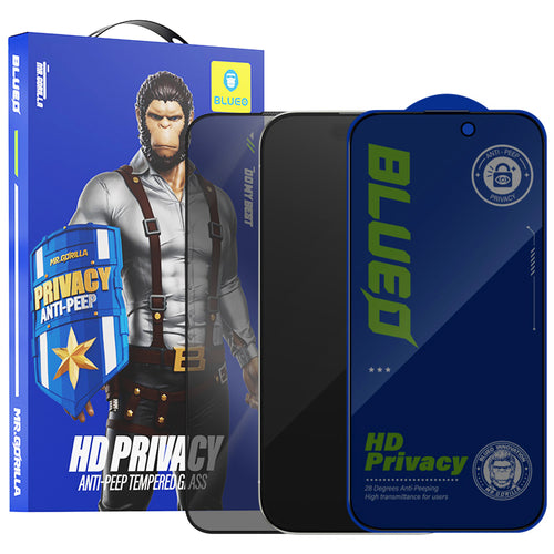 Folie de protectie pentru iPhone 15 Pro Max, Blueo Anti-Peep Privacy Glass