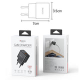 Incarcator retea Yesido Incarcator retea (YC64), Dual Port Type-C + USB-A, Incarcare rapida, GaN Technology, PD30W, negru