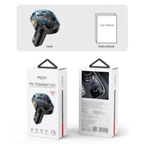 Modulator FM Yesido Modulator FM si Incarcator auto (Y70), Dual port USB-C + USB-A, Bluetooth 5.3, 15W, negru