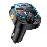 Modulator FM Yesido Modulator FM si Incarcator auto (Y70), Dual port USB-C + USB-A, Bluetooth 5.3, 15W, negru