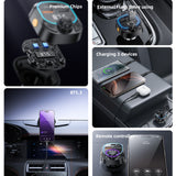 Modulator FM Yesido Modulator FM si Incarcator auto (Y70), Dual port USB-C + USB-A, Bluetooth 5.3, 15W, negru