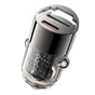 Incarcator auto Yesido Hidden Incarcator auto (Y68), Dual port USB-A + Type-C, PD30W, Aliaj aluminiu, Incarcare rapida, negru