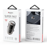 Incarcator auto Yesido Hidden Incarcator auto (Y67), Type-C, PD45W, Aliaj aluminiu, Super Incarcare rapida, negru