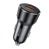 Incarcator auto Yesido Incarcator auto (Y64), Dual port USB-A + Type-C, 50W, Multi Protection, Incarcare rapida, negru