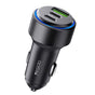 Incarcator auto Yesido Incarcator auto (Y50), 2x Type-C, USB, Incarcare rapida, 60W, LED Lamp Ring, Intelligent Temperature Control Chip, negru