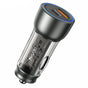 Incarcator auto Yesido Incarcator auto (Y49), USB-A, Type-C, LED Light Effect, Incarcare rapida, 30W, gri