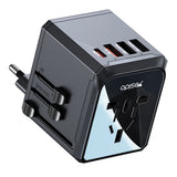 Yesido Adaptor pentru Calatorie (MC24), Type-C, USB3.0, 2x USB2.4, Multifunctional Fast Charger, Negru