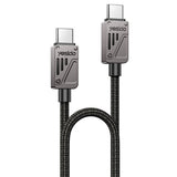 Cablu Yesido de date (CA196), Type-C to Type-C, Incarcare rapida, 480Mbps, PD60W, CarPlay Compatible, Zinc Alloy, 1.2m, negru