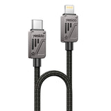 Cablu Yesido de date (CA195), Type-C to Lightning, Incarcare rapida, PD27W, CarPlay Compatible, Zinc Alloy, 1.2m, negru