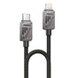 Cablu Yesido de date (CA195), Type-C to Lightning, Incarcare rapida, PD27W, CarPlay Compatible, Zinc Alloy, 1.2m, negru