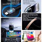 Cablu Yesido de date (CA195), Type-C to Lightning, Incarcare rapida, PD27W, CarPlay Compatible, Zinc Alloy, 1.2m, negru